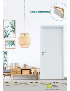 Bloc porte isolé recouvrement HB 88/56 serrure 3 pts-...