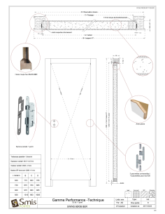 Bloc porte coupe feu EI 30 huisserie bois dur 68/57 2