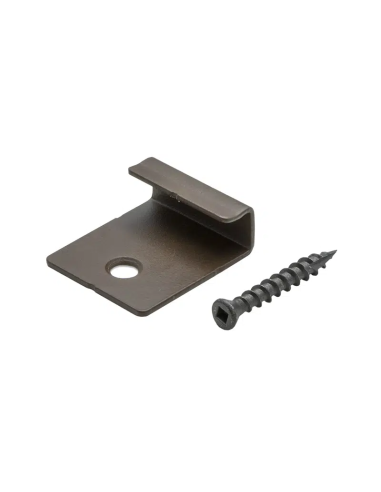 Clip début  MOSO® Inox + vis brun