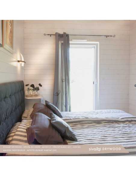 Profilé drywood sapin brossé cérusé blanc