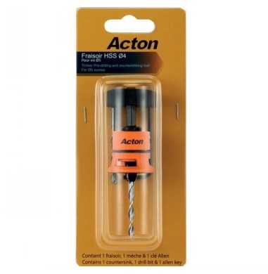 Kit fraisoir HSS  Ø 4 + 1 FORET & 1 CLÉ ALLEN