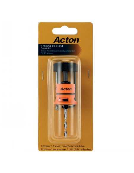 Kit fraisoir HSS  Ø 4 + 1 FORET & 1 CLÉ ALLEN